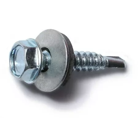 #10-16 X 1 Zinc Plated Steel Hex Self-drilling Screws With Sealing Washers