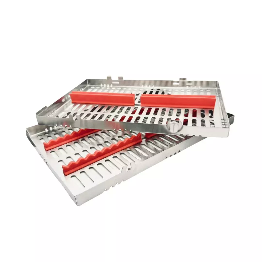 10-Instrument Dental Sterilization Cassette – Detachable Lid with Lock