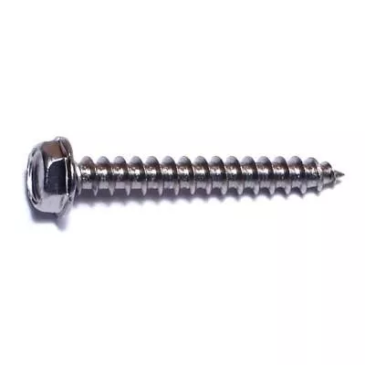 #10 X 1-1/2 Stainless Steel Slotted Hex Washer Head Sheet Metal Screws – 18-8 Grade