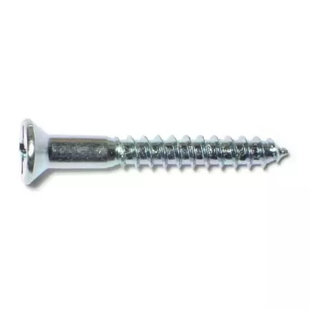 #10 X 1-1/2 Zinc Plated Steel Phillips Flat Head Wood Screws – 10 Count