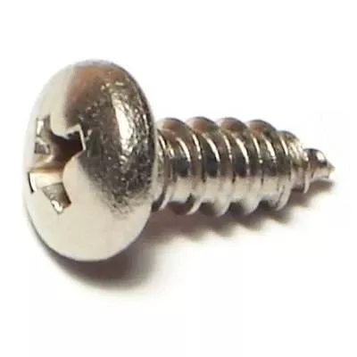 #10 X 1/2 Stainless Steel Phillips Pan Head Sheet Metal Screws – 18-8 Grade