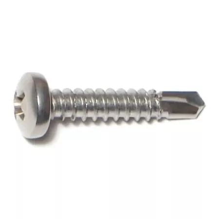 #10 X 1 Inch Phillips Pan Self-drilling Sheet Metal Screws Stainless Steel 410