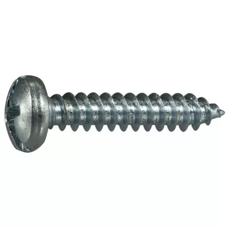 #10 X 1 Zinc Plated Steel Combo Pan Head Sheet Metal Screws – 100 Count