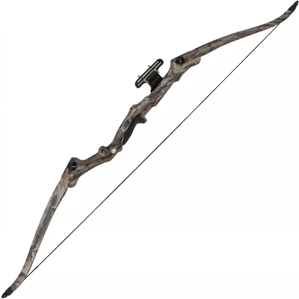 40lbs 60″ Traditional Youth Archery Recurve Bow with Sight Camo Green – Open Box