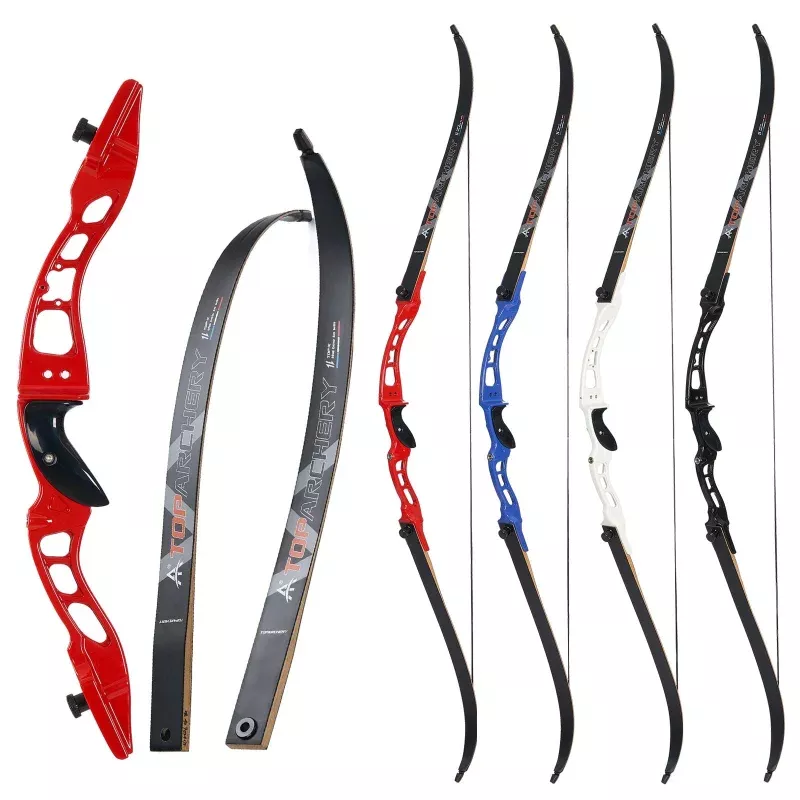 66 Inch Competition Recurve Bow RH for Archery Gym Training Target Shooting 20-40lbs White