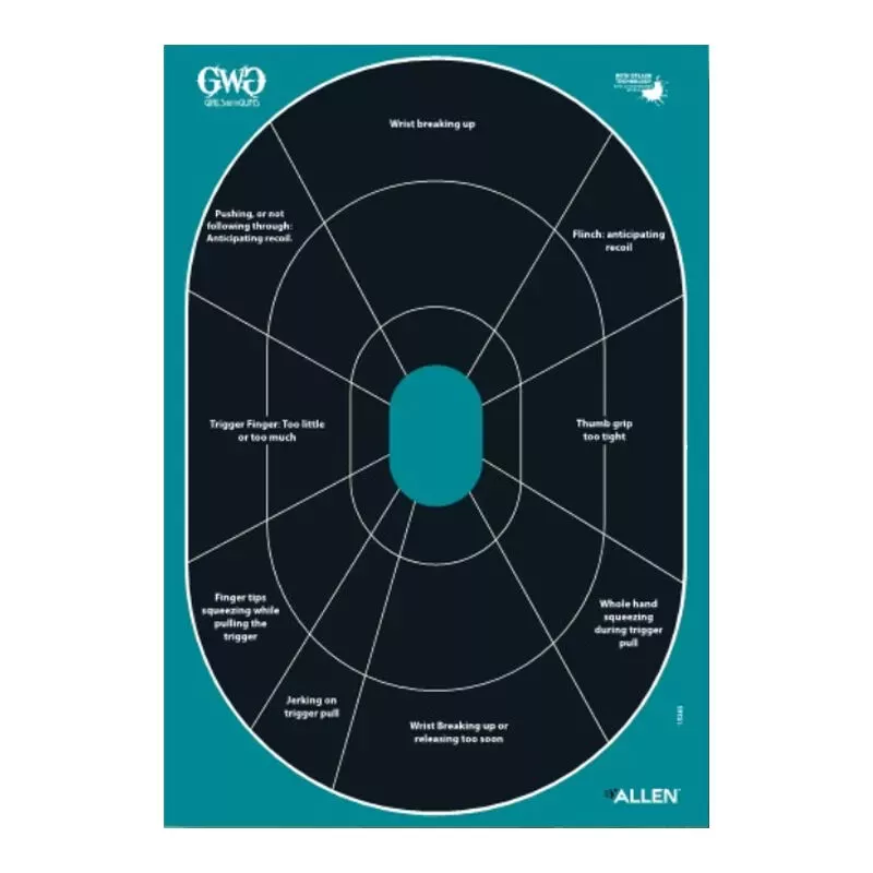 Allen GWG Splash Handgun Trainer Target 12″ x 17.25″ Black/Indigo 5 Pack