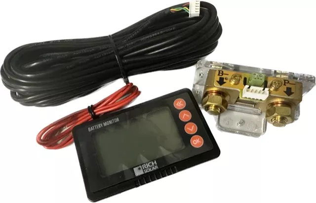 RV Rich Solar RS-BM500 Battery Monitor Camper-Motorhome-Travel Trailer